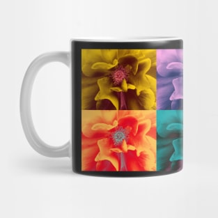 Blossoming rose collage, duotone effect Mug